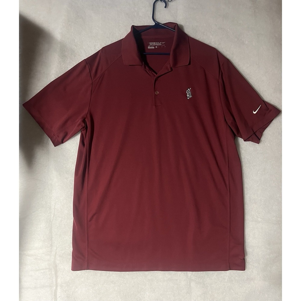 Nike Golf Polo Tour Performance Bagpipe Shirt Size XL Red